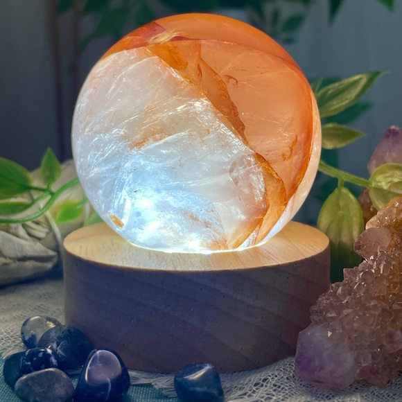 1658 Hematoid Fire Quartz Crystal Sphere - Picture 3 of 14